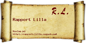 Rapport Lilla névjegykártya